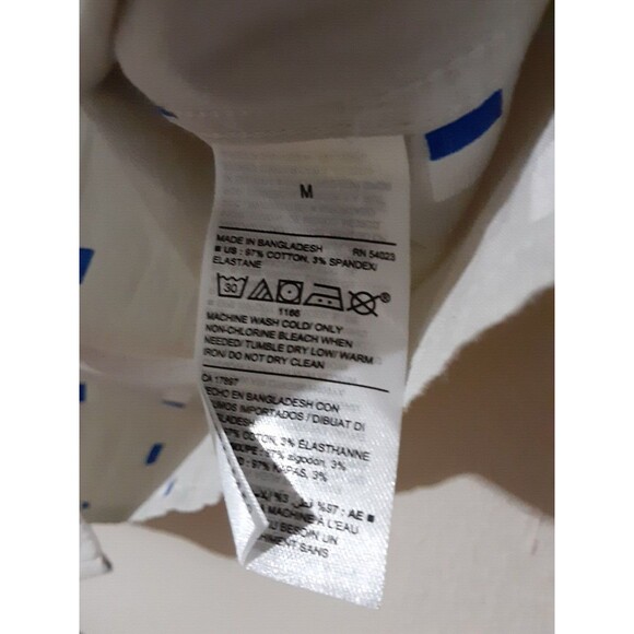 NWT Old Navy Everyday Button Up Shirt Mens Size M Khaki Geometric Built-In Flex - Picture 5 of 9